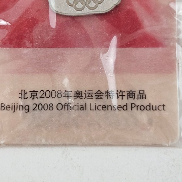 Beijing 2008 Summer Olympics Official Licensed Logo Push Pin New Sealed Metal - Picture 4 of 8